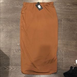 Body con brown skirt